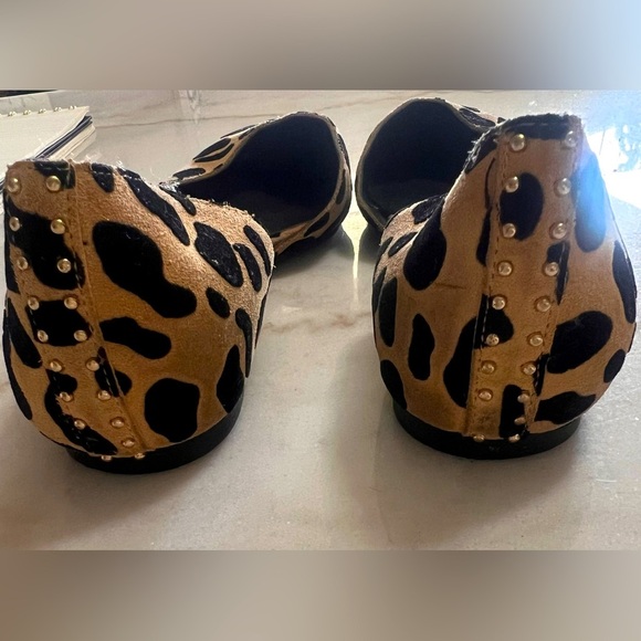 Gianni Bini Brown and Black Animal Print Flats Women’s size 9 Leather Upper - Picture 4 of 6